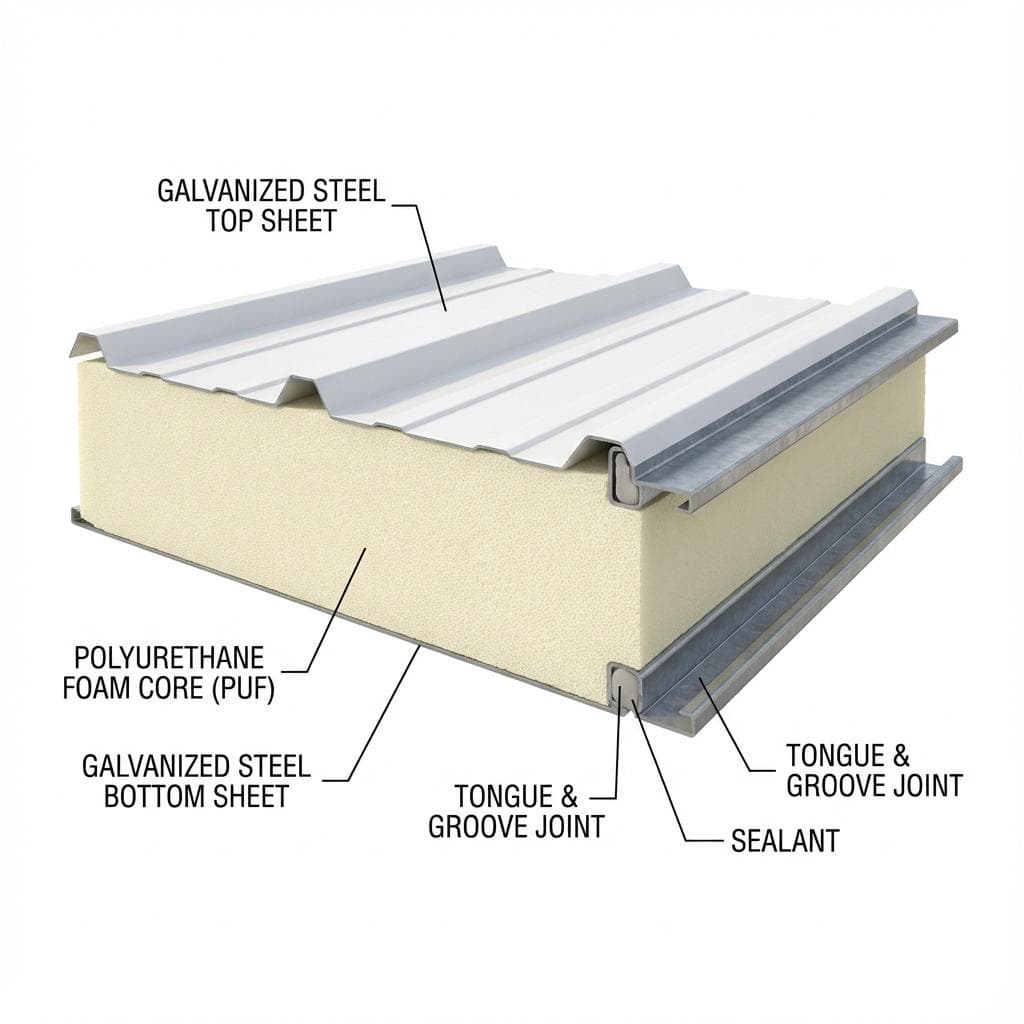 Viraj Prefab dealership - PUF panel material